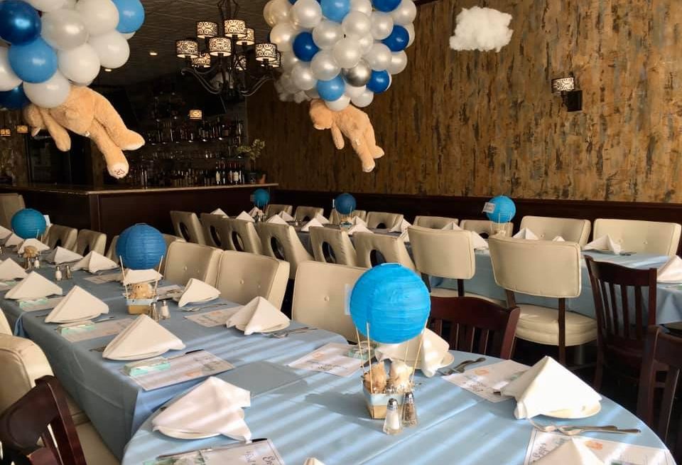 Event room set for a private party